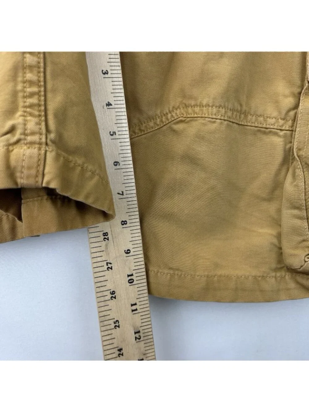 VTG The North Face Cotton Ripstop Cargo Shorts Men's 36R  Gold Hiking Camping